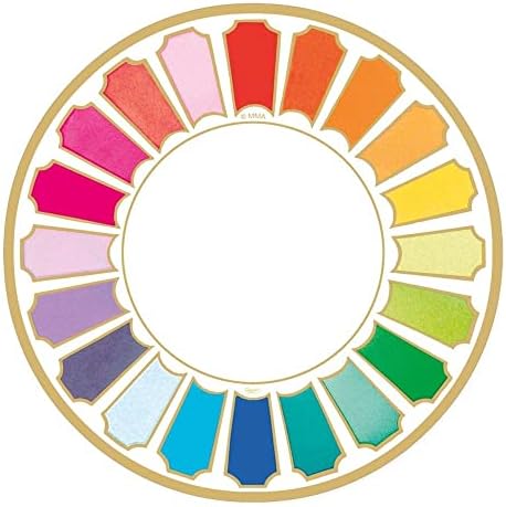 Caspari Color Wheel Disponível Placas de jantar, 8 por pacote