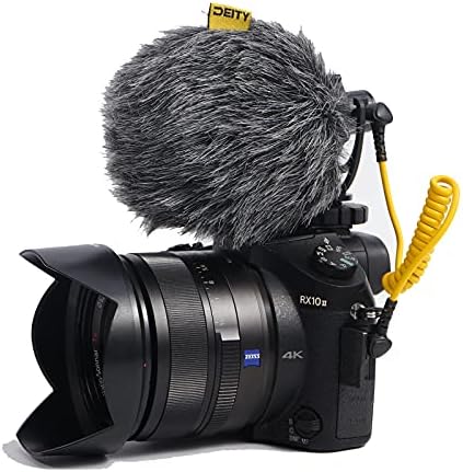 Deity V-Mic D4 Mini Video Microfone de 20 mph de vento, executa de 1-5V de câmeras, telefones e gravadores de