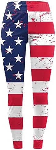 American Flag Leggings Mulheres Tommes Feminino Controle Patriótico Americano Leggings