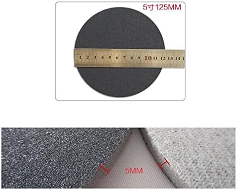 Lixa de polimento e lixamento 5pcs Auto-adesivo Roda de disco de esponja de veludo de 5 polegadas de 5 polegadas