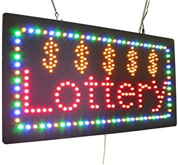 Sinal de loteria, sinalização de topking, neon LED Open, loja, janela, loja, negócios, exibição, presente de