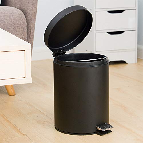 Lixo de lixo Skimt banheiro 5l Ferro redondo lixeiras de lixo de lixo de lixo de pedal lixo de metal lata de metal pode ser removível para cozinha para casa