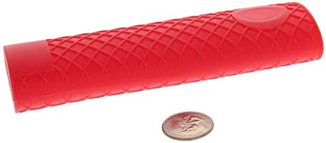 Bettomshin Silicone Hot Holdter Sleeve, tampa da alça de panela vermelha de 6,1 polegadas de comprimento