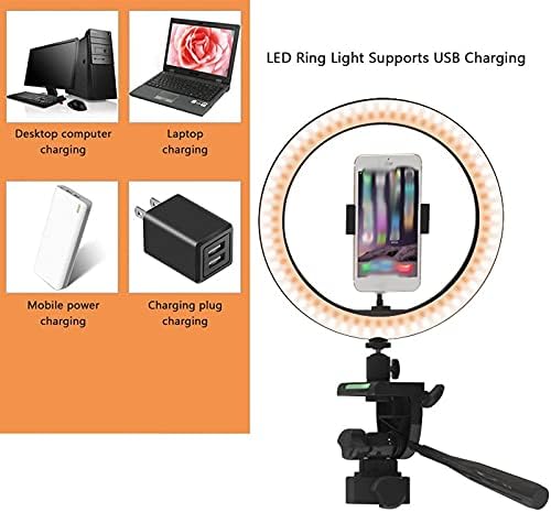 LHLLHL Selfie LED anel Lâmpada com lâmpada com suporte de fotografia remoto de 43 polegadas Tripod
