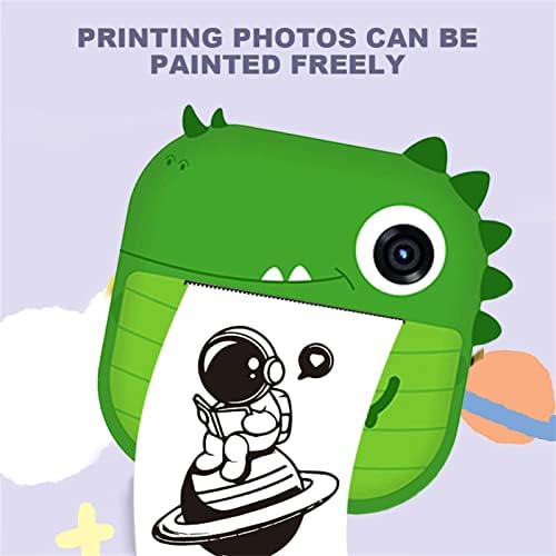 FXNFXLA Câmera infantil Impressão instantânea, câmera de vídeo de impressão livre de tinta, tela de