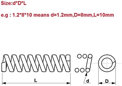 Substitua o fio da mola de compressão da mola de mola de reposição DIA1.2MM DIACIDADE EXTERIOR DIA16MM