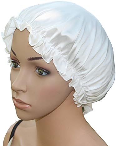 Manman Natural Silk Sleep Sleep Night Capfe Cabeça Capa Chapéu de capô para a beleza do cabelo