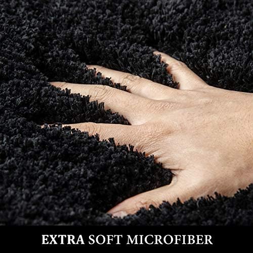 Miulee 3 peças tapetes e tapetes de banheiro define tapetes de banho de microfibra não deslizantes e espessos