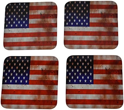 Patriótico USA Flag Drink Coaster Gift Gift dos Estados Unidos da America Home Kitchen Barware