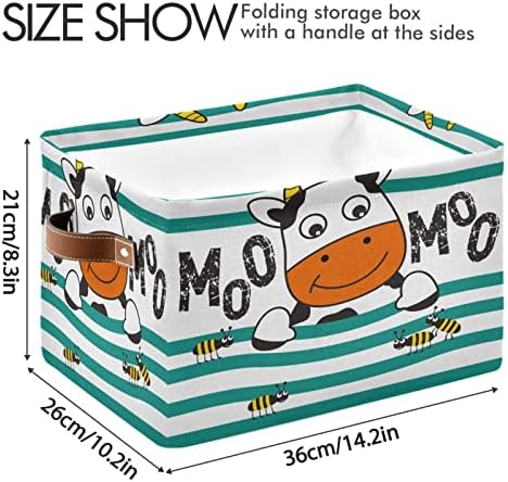 Vaca Brincando com Ant Funny Animal Cartoon Armazenamento de Cartoon para prateleiras para organizar