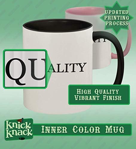 Presentes de Knick Knack #Encomiums - 11oz Hashtag Ceramic Colored Handle and Inside Coffee Cup Cup, preto