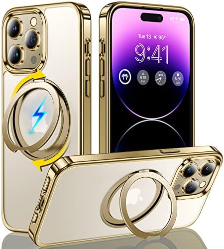 Juntone para iPhone 14 Pro Max Case com anel magnético rotativo de 360 ​​° [compatível com Magsafe] [Kickstand