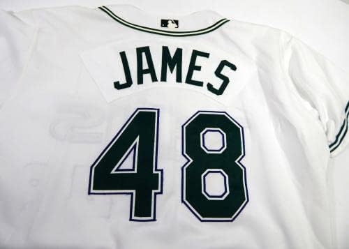 Tampa Bay Devil Rays James 48 Jogo emitiu White Jersey 50 DP40820 - Jerseys MLB usada para jogo MLB