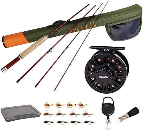 Shoking Shooter Fly Fishing Rod and Reel Combo Starter Kit 3/4/5/6 Peso, embalado por Hard Cordura
