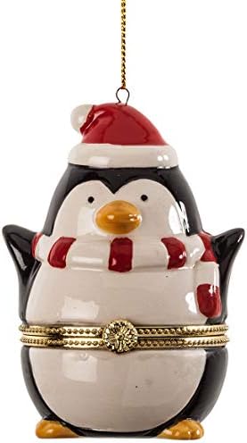 Caixa de bugigangas do pinguim pico de férias - Caixa de ornamento surpresa preenchimento para presente