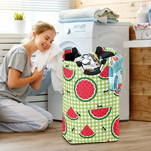 Formigas e cesta de lavanderia de melancia dobrar roupas grandes cura