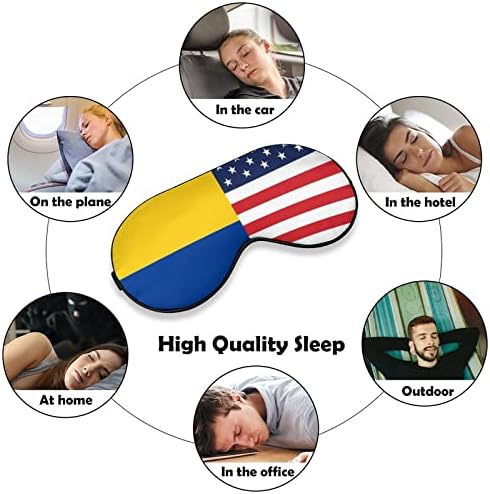 Colômbia American Flag Funny Sleep Eye Máscara macia tampa dos olhos com cinta ajustável Eyeshade noturna para homens Mulheres
