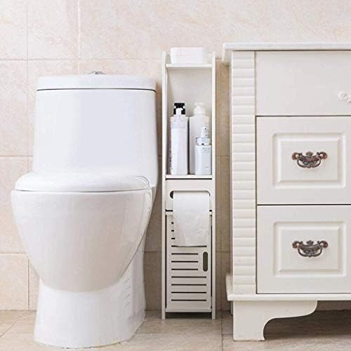 Prateleira de banheiro jf-xuan prateleira de banheiro 4 níveis de banheiro prateleira de canto de armazenamento de vaso sanitário na placa de madeira à prova d'água