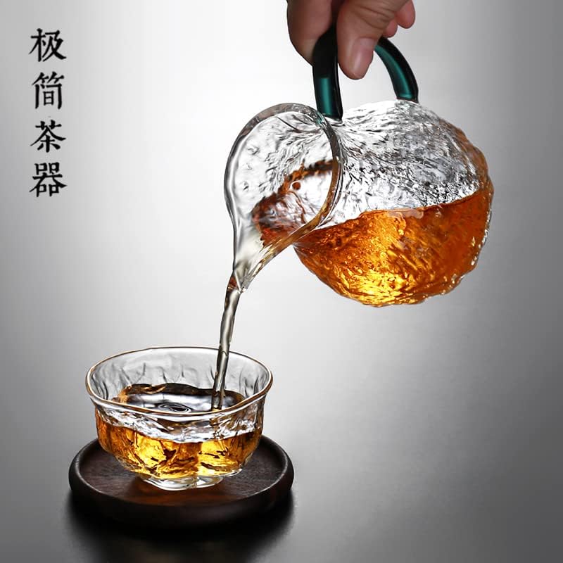Yiylunneo Hammer Pattern Justice Cup espessou o chá transparente de calor de vidro, fazendo com que Kung Fu