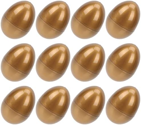 ABAODAM 12 PCS Ovos de Páscoa de Páscoa Bright Jumbo Ovos de Páscoa de Páscoa de Páscoa Golden Beda