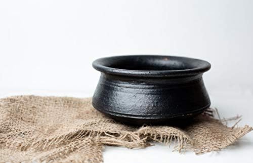 Cultura tribal argila de barro / kadhai potes para cozinhar, vasos de biryani feitos à mão pré-temperados