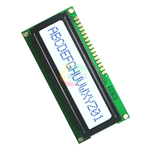 1601 Placa de tela LCD 16x1 Módulo de exibição LCD de caracteres 5V 16 interface de linha única LCM STN SPLC780D / KS0066 Driver para Arduino