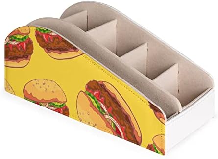 Saboroso suculento gorduroso hamburger tv controle remoto titulares organizador caixa de caneta caddy de mesa de mesa com 6 compartimento