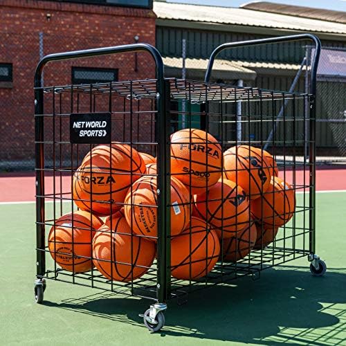FORZA CAGA DE CAGA E EQUIPAMENTO DE BASHEBOLO DE BASQUEIRO FORZA | Localizadores de basquete armazenam até 38 bolas