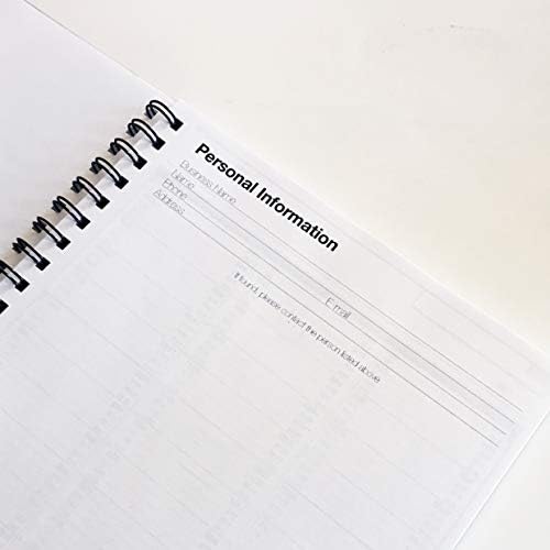 Livro de compromissos de ação sem data de 2 páginas spreads semanais para rastreamento diário e horário de horário