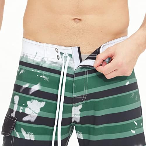 Shorts de suor de BMIsegm para homens de primavera e verão de masculino, listrado de traje de emenda listrada da cintura shorts ajustáveis