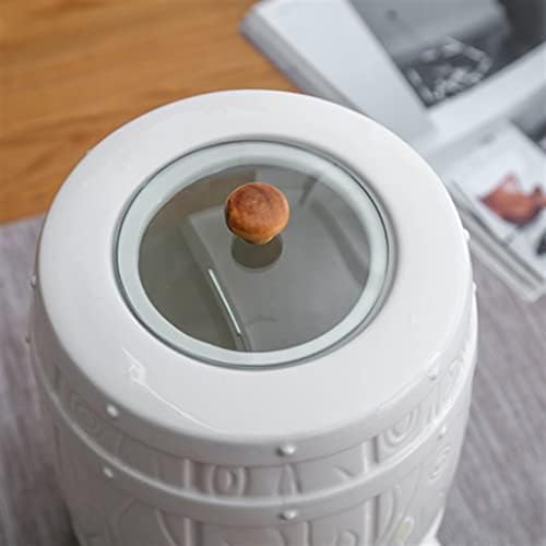 Chaleira fria de cerâmica wdbby com torneira com torneira de grande capacidade de água tanque de água tanque resistente a suco de alta temperatura cerveja