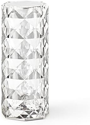 Lâmpada de mesa de diamante acrílico de Flekmarnart, lâmpada de cristal recarregável USB ajustável,