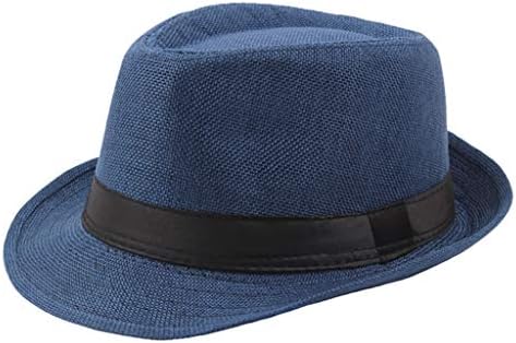 Chapéu de jazz chapéu de linho respirável masculino para homens, mulheres acessórios de fantasia Chapeira Curlystraw Chapéu de cavalheiro leve