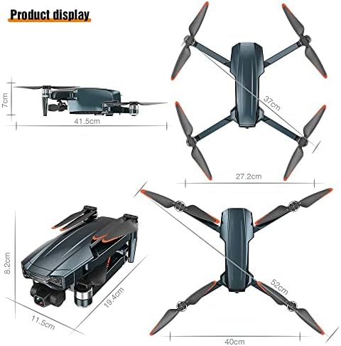 Drone sem escova de GPS adulto Afeboo com câmera 4K, quadcopter dobrável RC com retorno automático, siga