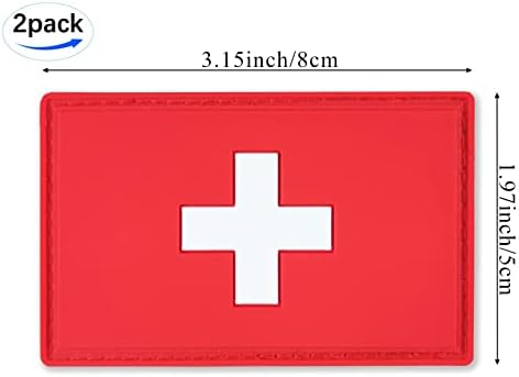 JBCD Switzerland Bandle Patch Swiss Tactical Patch - PVC Rubber Hook & Loop Fisherner Patch