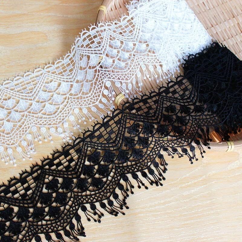 Eyhlkm Tassel Lace Fabric Applique Fita Decorada para artesanato DIY Cortinas de costura de costura Acessórios