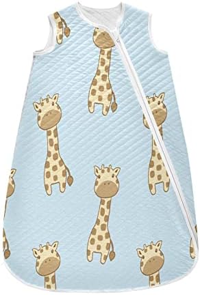 vvfelixl unissex girafa padrão saco de dormir bebê, cobertor de bebê vestível, saco de sono para crianças, terno