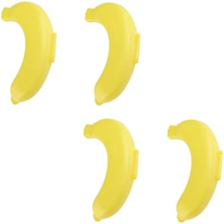 Cabilock Fruit Banana Banana Recursista 4pcs Banana Saver Contêiner Banana Transportador Armazenamento