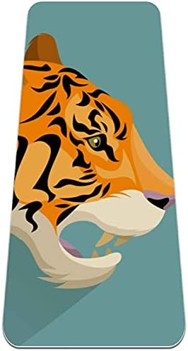 Mat de ioga extra grosso de 6 mm, tigre tigre imprimir e ecologicamente correto TPE Exercício tapetes pilates tape para ioga, treino, fitness e exercícios de piso, homens e mulheres
