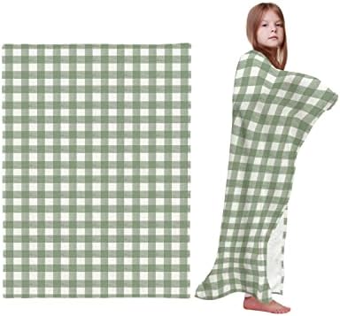 Cobertores de bebê cobertor macio aconchegante para meninos meninos sálvia verde búfalo búfalo manta cobertor, cobertor fofo pequeno para creche pré -escolar Presentes de aniversário 30 x40 cobertor de criança