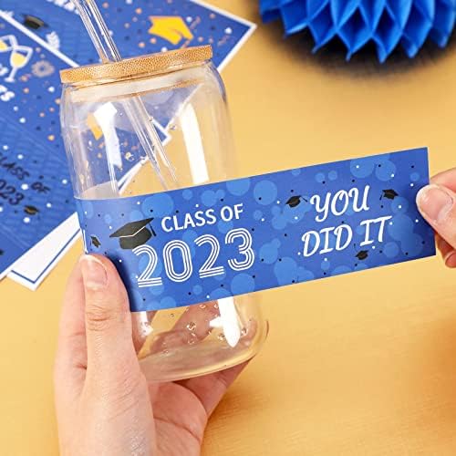 Etiquetas de formatura 120pcs, Decsyool Graduation Water Bottle Rótulos de etiqueta de 2023 decorações