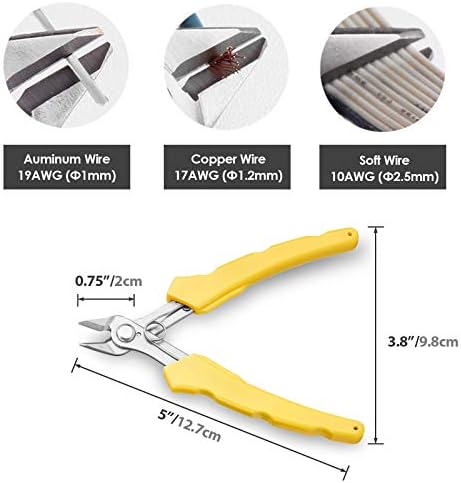 Cortador de cortes de descarga dowell cortes micro fios de 5 polegadas aço inoxidável de corte lateral ferramentas de ferramentas de precisão para fios macios