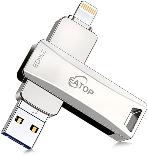 Eatop MFI certificado com fotos de 256 GB para iPhone, iPhone Memory Stick iPhone USB para fotos, iPhone USB