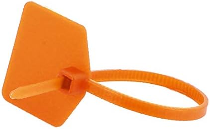 X-Dree 20pcs 3mmx120mm Nylon Rótulo Auto-brecha Marcador de cabo Taço do cabo Laranja do fio de cabo (20pcs 3mmx120mm Nylon Autoblocante marcador de cabo de gravata de cabine de cabo Zip Orange Orange Orange