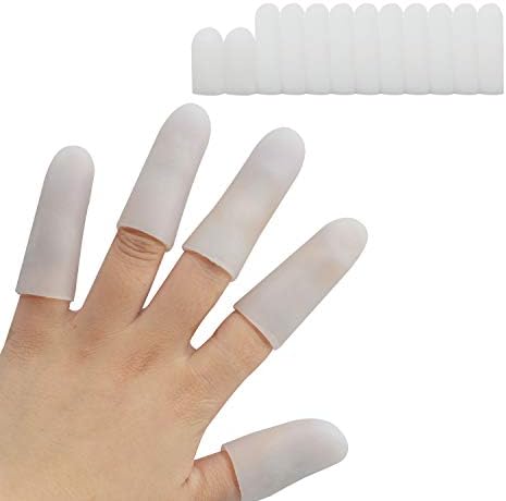 5 peças Protetores de dedo do dedo do dedo do pé, tampas de tecido e silicone, mangas do dedo do