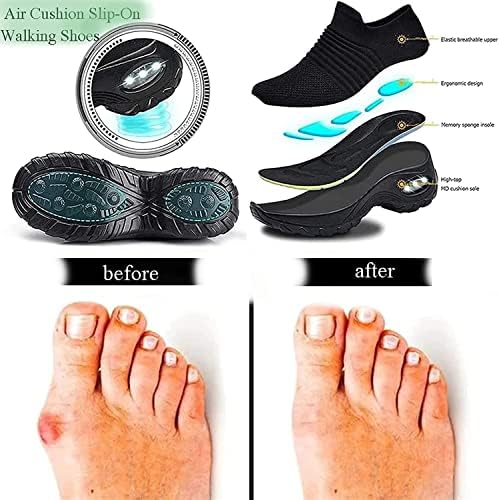 Yuxueff Air almofada de ar sapatos de caminhada sapatos de caminhada ortopédica