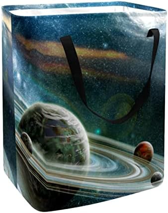 Planets Space Universo Imprimir cesto de lavanderia dobrável, cestas de lavanderia à prova d'água 60l Armazenamento de brinquedos de roupas de roupas para dormitório para o dormitório quarto do banheiro