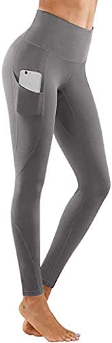 JPLZI Womens Tummy Control Workout Leggings com bolsos calças de ioga atlética da cintura alta executando