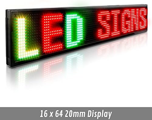 Pendurado sinal de LED de rolagem programável com Tri-Color com controle remoto-15,0 ”x 52,8”