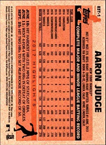 2018 Topps Chrome 1983 Topps Refrators 83T-1 Aaron Juiz Yankees Cartão de beisebol NM-MT